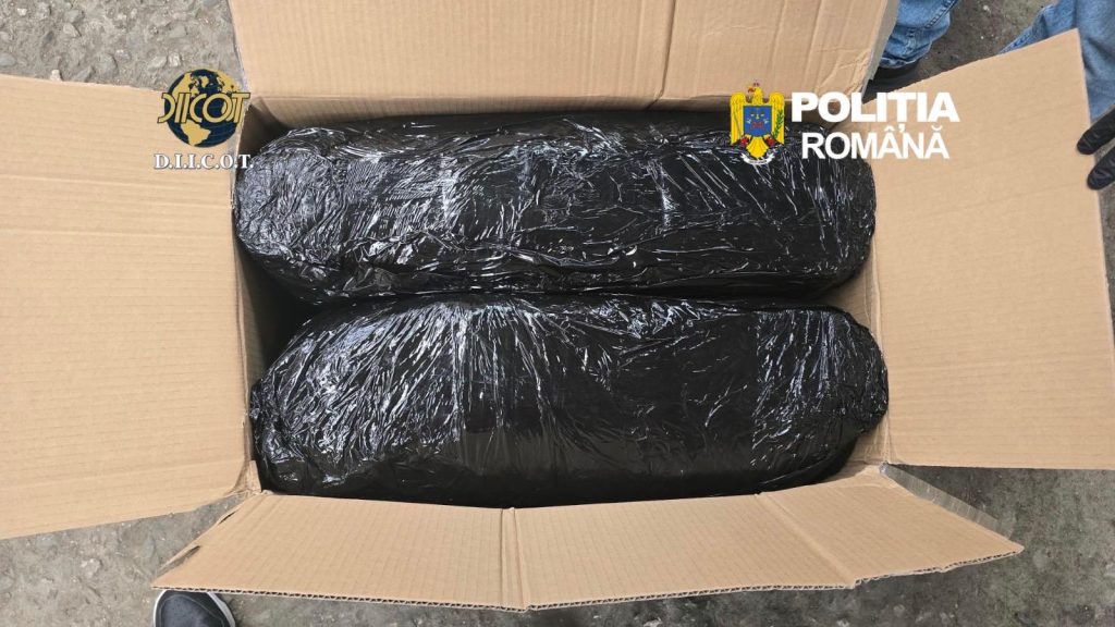 Captură la Târgu Mureș: 13 kg de canabis, aduse din Spania