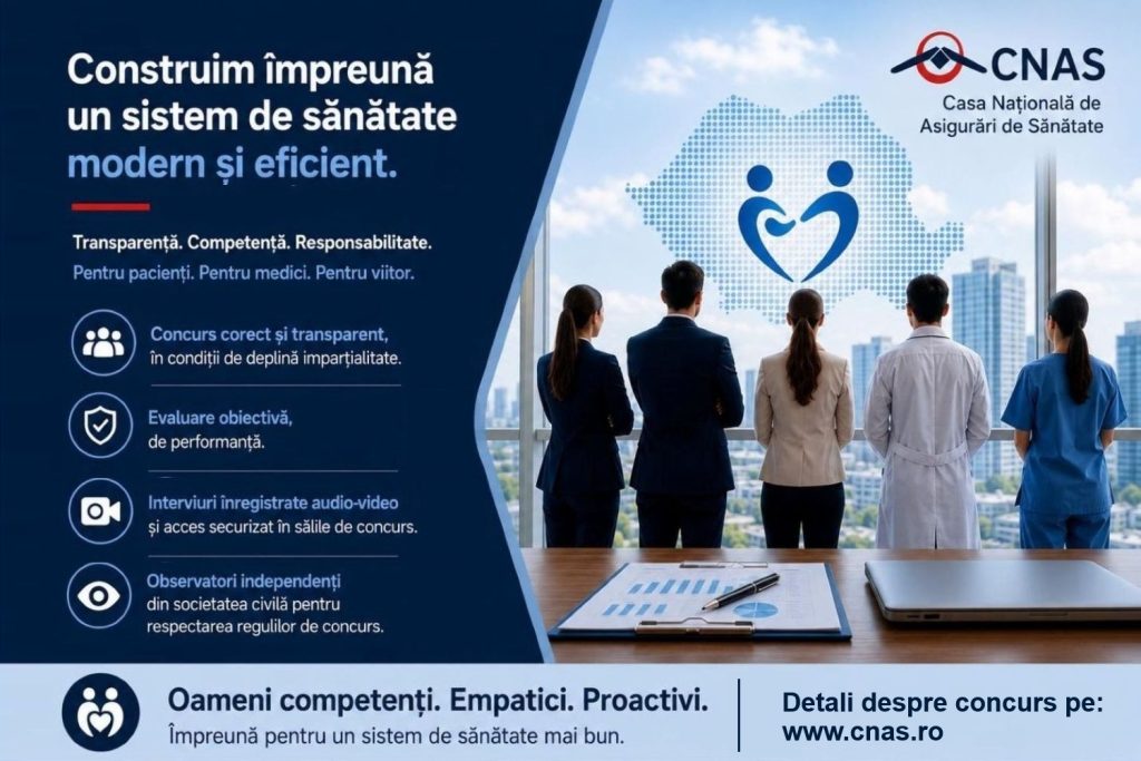 Șefii CAS la concurs: CNAS garantează evaluare fără politizare