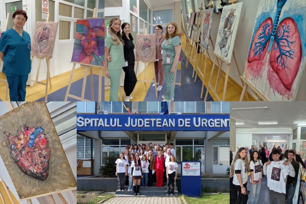Corp uman și viață: Expoziție-șoc la Spitalul Județean Buzău, un tablou cromatic