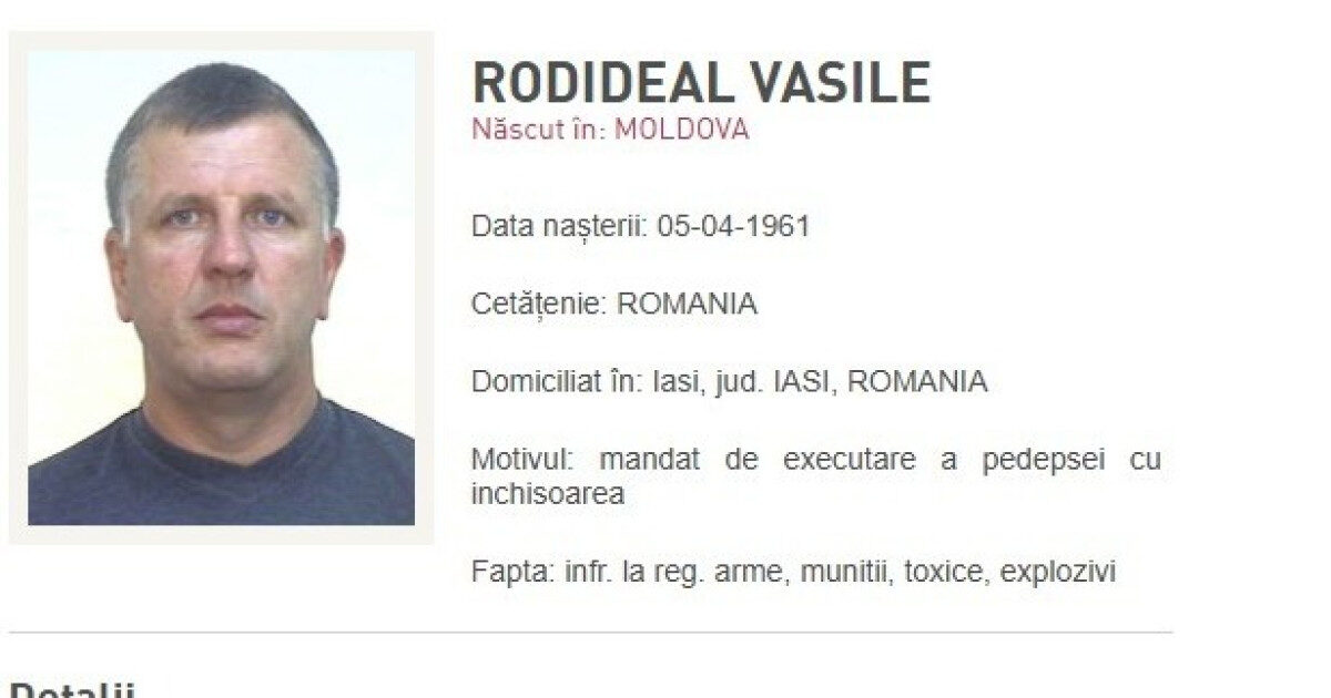 Rusia predă României pe Vasile Rodideal, fugarul de pe lista Most Wanted