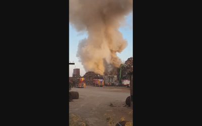 Incendiu puternic în Portul Agigea. RO-ALERT emis din cauza fumului dens