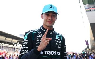 SPIELBERG, AUSTRIA - JUNE 26: George Russell of Great Britain driving the (63) Mercedes AMG