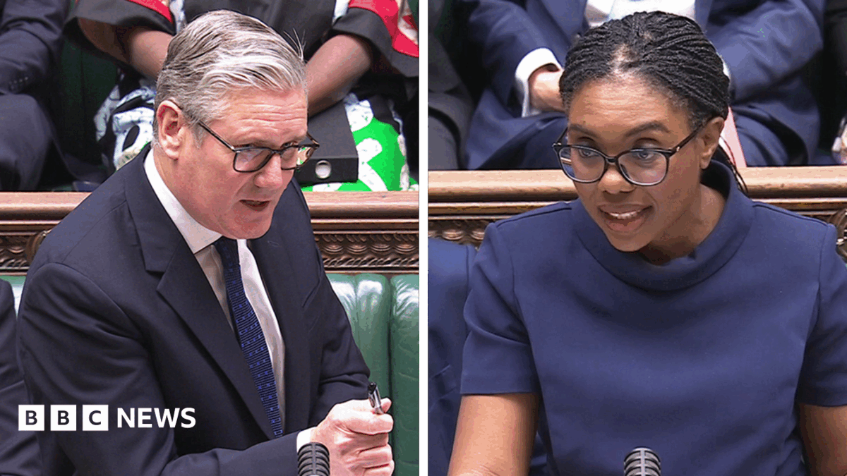 Keir Starmer and Kemi Badenoch clash over defence spending at PMQs