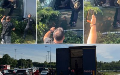 Polițist și-a „păzit” șoferul blocat cu spray lacrimogen