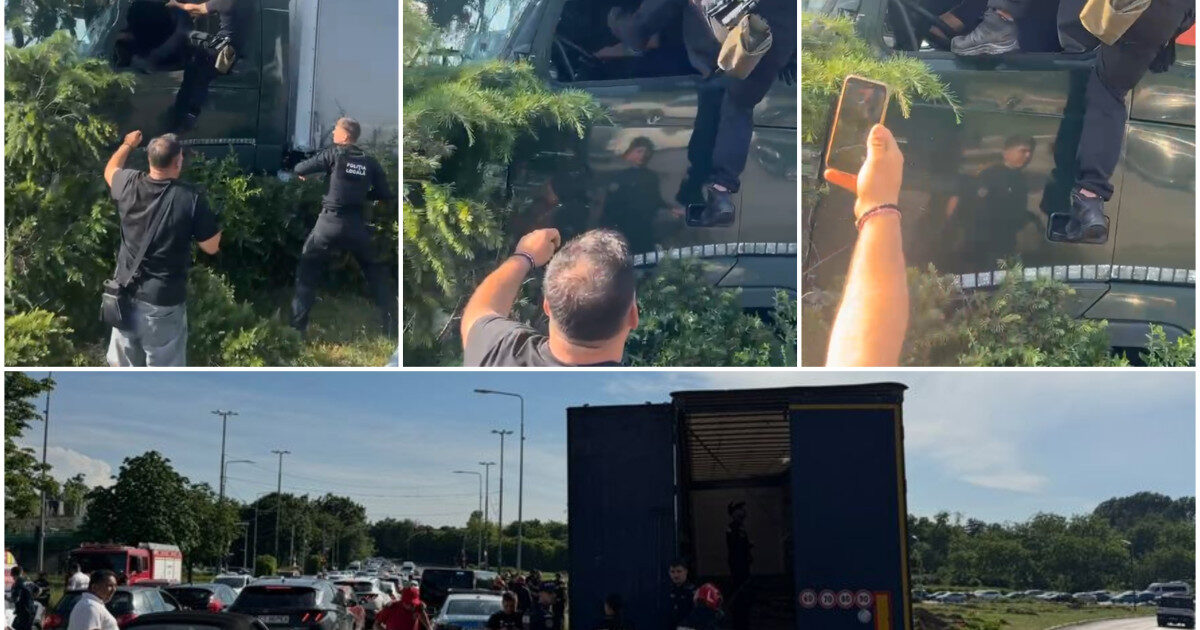Polițist și-a „păzit” șoferul blocat cu spray lacrimogen