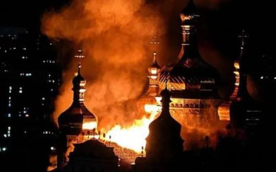 Rușii au lovit Catedrala Adormirii din Kiev, 1000 de ani de istorie