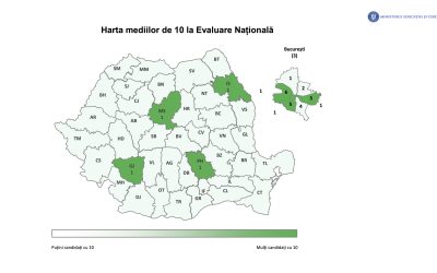 Medii de 10 la Evaluare: Un dezastru! Doar 7 elevi, 37 județe cu zero