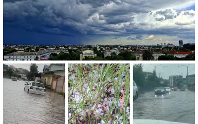 Alerte de inundații: 17 râuri sub amenințare după potop, vijelii periculoase!