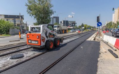 Asfalt la Prelungirea Ghencea: Străbaterea liniei de tramvai începe