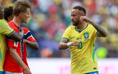 Imagini inedite: Neymar-Odegaard după fază scandaloasă la Brazilia-Norvegia