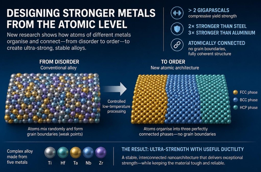 Superaliaj: atomii se aranjează singuri