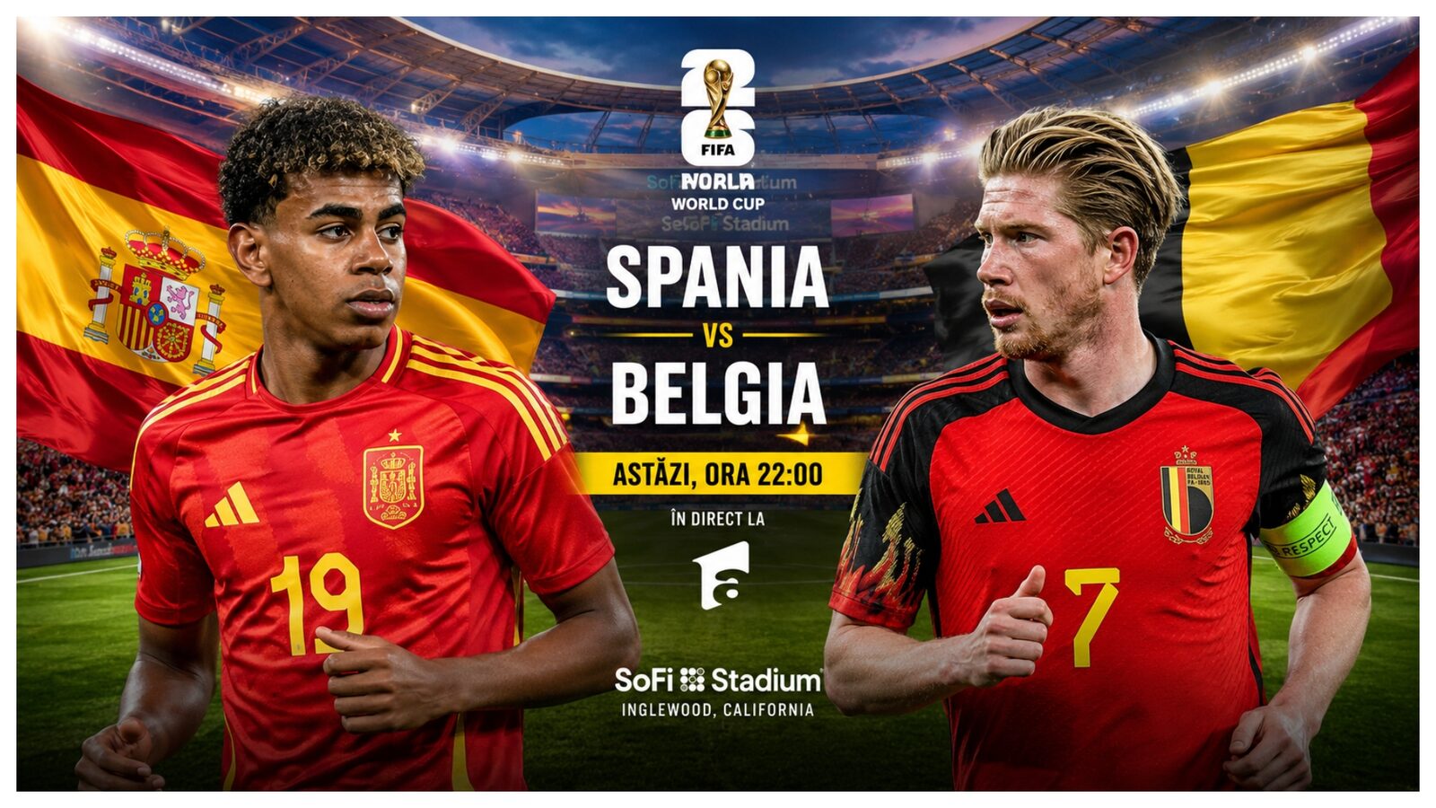 Belgia 2-1, Merino salvează Spania: sfert cu Franța pentru campioni