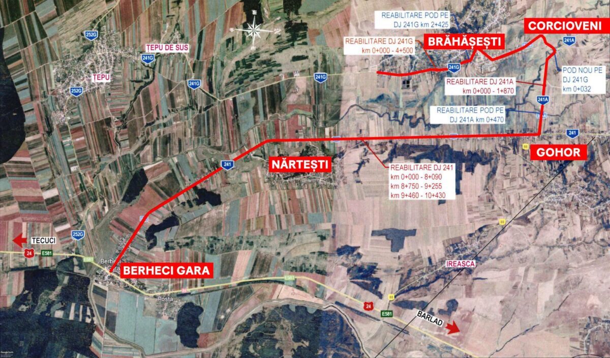 Galați: 21,5 milioane euro pentru drumul Berheci – Brăhășești