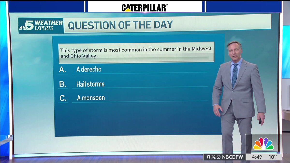 Which type of storm is the most common in the summer in the Midwest and Ohio Valley? – NBC 5 Dallas-Fort Worth