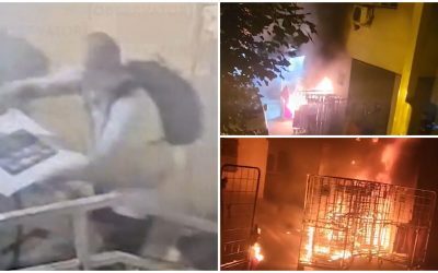 Piromanul a atacat! Trei blocuri au luat foc într-o oră
