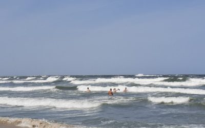 Jandarmii pe plajă la Eforie: Turiști în valuri de 2 metri, ignorați steagul roșu