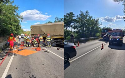 Carnagiu în Mureș: 3 morți, 3 mașini și un camion militar implicate